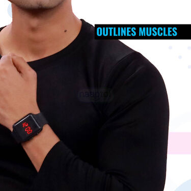 2 Compression Skin Tight Fitness T-Shirts with Leatherite Wallet And Digital Watch Free (2CT2)