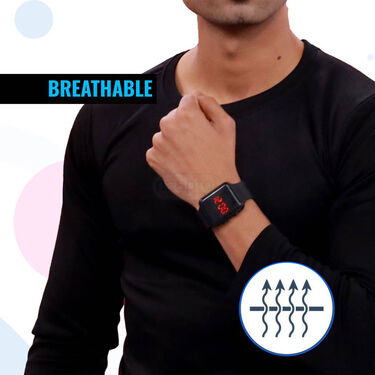 2 Compression Skin Tight Fitness T-Shirts with Leatherite Wallet And Digital Watch Free (2CT2)