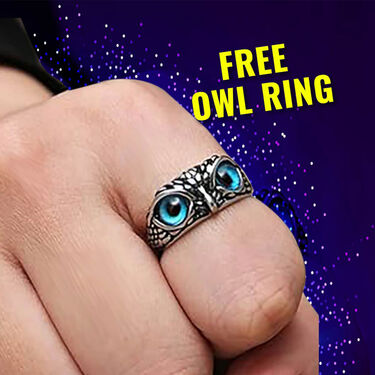 3D Evil Eye Pendant Set With Free Owl Ring (3DEPOR)