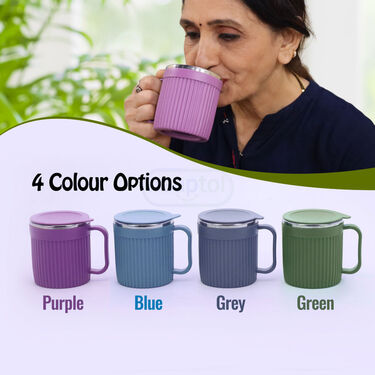 4 Pcs Double Wall Cup With lid (4CL2)