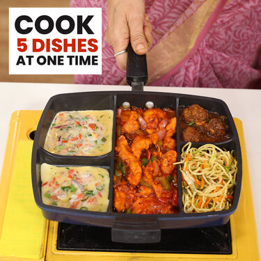 5 Cavity Non Stick Cooking Pan - Cook 5 Dishes at One Time (1NSCP1)