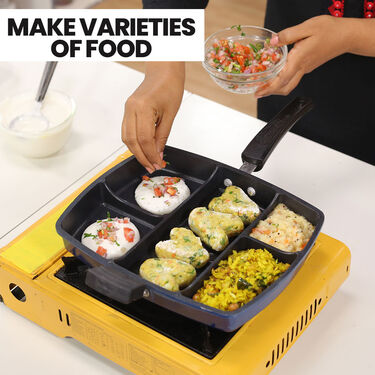 5 Cavity Non Stick Cooking Pan - Cook 5 Dishes at One Time (1NSCP1)