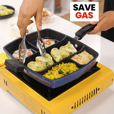 5 Cavity Non Stick Cooking Pan - Cook 5 Dishes at One Time (1NSCP1)