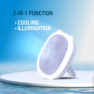Rechargeable Portable Mini Desk Fan With in built led Light (EF14)