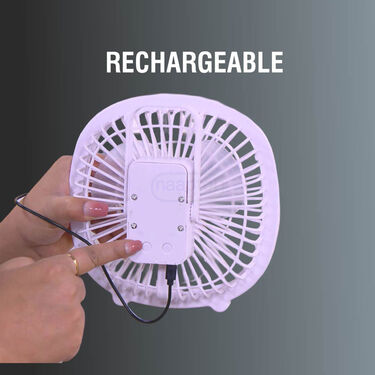 Rechargeable Portable Mini Desk Fan With in built led Light (EF14)