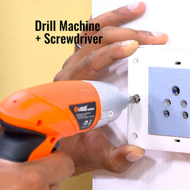 45 Pcs Rechargeable Powerful Cordless Drill Machine With Screwdriver (ET1)