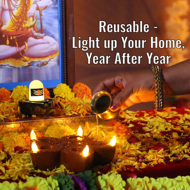 Water Sensor Panchmukhi Magic Diya + Water Sensor Shivling (L47)
