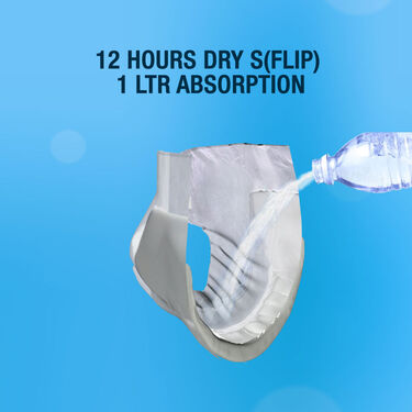 12 Hrs StayDry Sticker Style Soft Adult Diapers - Pack Of 5 (LPAD)