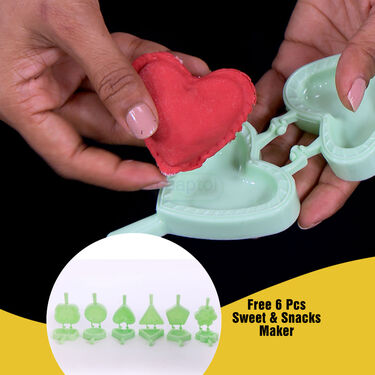 4 in 1 Puri Kachori & Gujiya & Momo-Modak Maker + Free 6 Pcs Snack Maker (PKG12)