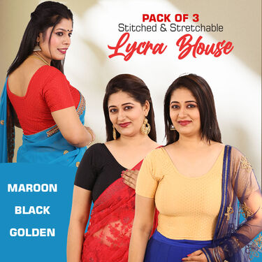 Pack of 3 Lycra Blouse (3LB1)