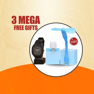 Wireless Bluetooth M10+USB Fan+USB Light+Stylish Watch (TWS47)