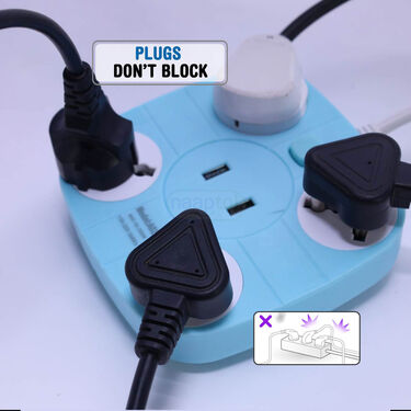 4 Port Multi-Purpose Extension Board With 2 USB Fast Charging Points (UFC)