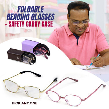 Foldable Reading Glasses + Safety Carry Case - Pick Any 1 (SRG11)