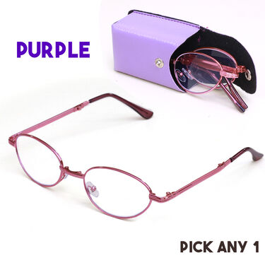 Foldable Reading Glasses + Safety Carry Case - Pick Any 1 (SRG11)