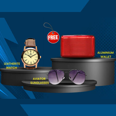 Sports Shoes + Free Leatherite Watch + Aluminium Wallet + Sunglasses - Pick Any 1 (SW41)