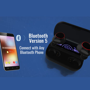 Wireless Bluetooth Earpod with Charging Case & Inbuilt Powerbank