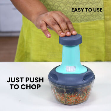 10 sec Onion & Veg Push Chopper + Garlic Crusher + Smart Knife (PC7)