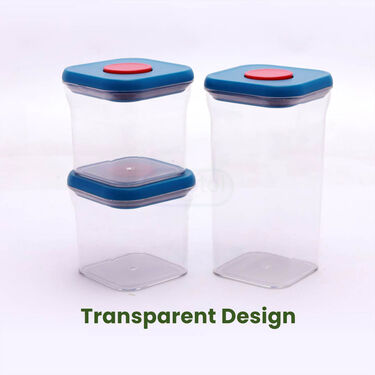 Pack of 3 Click & Lock Airtight Storage Containers (3CL1)