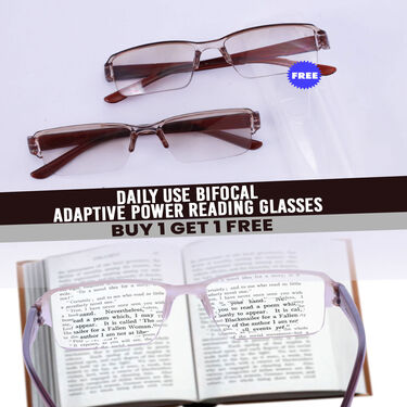 Daily Use Bifocal Adaptive Power Reading Glasses - Buy 1 Get 1 FREE (BCORG17)