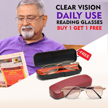 Clear Vision Daily Use Reading Glasses - Buy One Get One (DRG15)