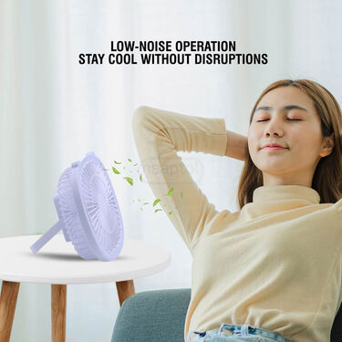 Rechargeable Portable Mini Desk Fan With in built led Light (EF14)