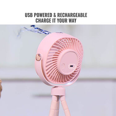 Rechargeable 360 Air Cool Fan With Flexible Tripod (EF19)
