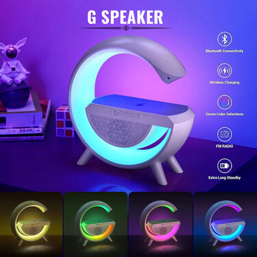 G Shape Wireless Speaker with Color Light